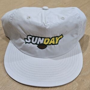 White Cap with Embroidered Text